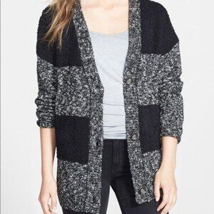 Sanctuary Black & White Oversized Chunky Knit Cardigan Size XS